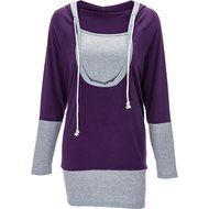 Women's Blouse,Laimeng Cotton blend Fashion Women Loose Pullover T Shirt Long Sleeve Blouse (M, Purple) N9