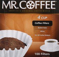 Rockline Industries Inc JR100 "4 Cup" 100-Count Coffee Filter For Mr. Coffee JR-4 N2