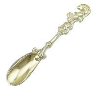 OUM0SI 3Pcs/lot Vintage Alloy Carved Coffee Spoon Metal Cutlery Dessert Spoons (Fish Red Bronze) N5