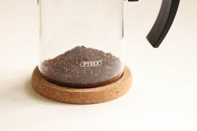 Brillante BR-CP1-350 Stainless Steel European Glass Small French Press Coffee Maker and Tea Press - 350 ml / 12 Oz N3