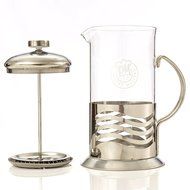 French Press Coffee Maker 34oz 8 Cup Stainless Steel Double Filter Borosilicate Glass N2