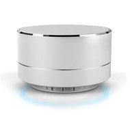 Generic Aluminum Wireless Bluetooth Speaker Calls Handsfree TF Card Music Bass Subwoofer Stereo Speaker Silver N3