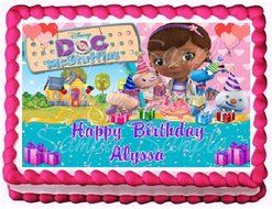 Doc McStuffins Edible Frosting Sheet Cake Topper - 1/4 Sheet
