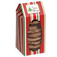 Red &amp; Green Stripes - Tall Cookie Boxes (6 count) Party Accessory
