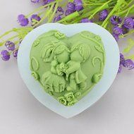Y&amp;XL&amp;H Children And Kiss Shaped Soap Molds Mooncake Mould Fondant Cake Chocolate Silicone Mold, Decoration Tools...