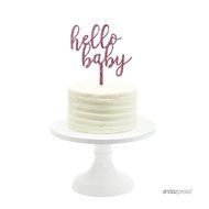 Andaz Press Baby Shower Acrylic Cake Toppers, Gold Glitter, Oh Baby, 1-Pack, Nautical Ocean Themed Party Decor... N80