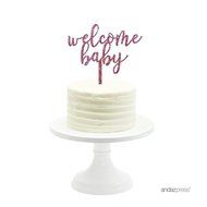 Andaz Press Baby Shower Acrylic Cake Toppers, Gold Glitter, Oh Baby, 1-Pack, Nautical Ocean Themed Party Decor... N81