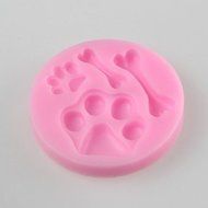 Sher Bone Feet Fondant Cake Chocolate Silicone Mold, Decoration Tools Bakeware N2