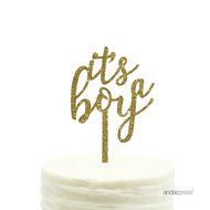 Andaz Press Baby Shower Acrylic Cake Toppers, Gold Glitter, Oh Baby, 1-Pack, Nautical Ocean Themed Party Decor... N87