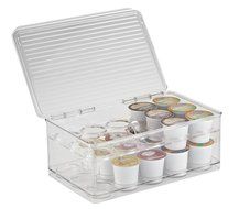 mDesign Nespresso Coffee Pod Holder for Kitchen Pantry, Countertops - Holds 48 Capsules, Clear N12