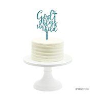 Andaz Press Baby Shower Acrylic Cake Toppers, Gold Glitter, Oh Baby, 1-Pack, Nautical Ocean Themed Party Decor... N89