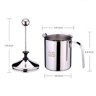 3S 800ML Stainless Steel Double Mesh Milk Frothing Pitcher Milk Frother Milk Foamer Creamer (800ml/27oz) N5