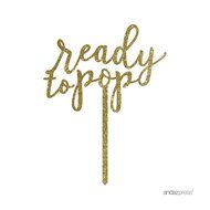 Andaz Press Baby Shower Acrylic Cake Toppers, Gold Glitter, Oh Baby, 1-Pack, Nautical Ocean Themed Party Decor... N91