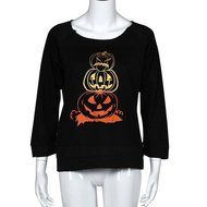 Pullover Tops,Morecome Women Halloween Pumpkin Print Long Sleeve Sweatshirt N7