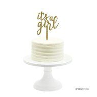 Andaz Press Baby Shower Acrylic Cake Toppers, Gold Glitter, Oh Baby, 1-Pack, Nautical Ocean Themed Party Decor... N97