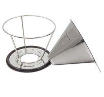 Gthunder Steel Reusable Coffee Dripper-Paperless Pour Over Coffee Filter and Single Cup Coffee Maker (Style B) N6