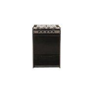 Summit TNM616R: Slide-in gas range in slim 24" width, with black porcelain construction and four sealed N4