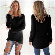 Fashion Sweaters,Morecome Womens Casual Solid Long Sleeve Jumper Sweaters Blouse N15