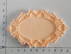 Wocuz W0737 Silicone Picture Frame Fondant Mold Candy Making Mould for Cake Embossing Decoration N2