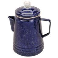 Enamelware 14-Cup Coffee Percolator,Silver, Durable