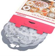 Aimeart 6 Pcs Cake Stencil Baking Tools Baking Supplies Cake Tiramisu Top Decoration Set N4