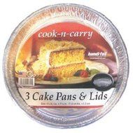 Handi-Foil Round Cake Pan with Lid 3-Count (Pack of 9)