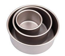 Astra Gourmet Professional Nonstick Bakeware 3-Piece Mini Round Cake Pan Set, Chanpagne Gold N4