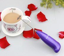 GOTD Electric Milk Frother Handheld Milk Wand Mixer Frother for Latte Coffee Hot Milk Drinks Stirrer Egg Beater... N9