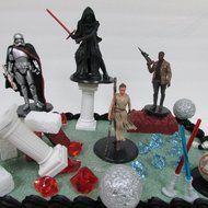 STAR WARS 22 Piece Birthday Cake Topper Featuring 6 Star Wars Figures and Decorative Themed Accessories N7
