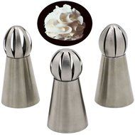 3PCS/Set Russian Piping Tips, SOOKOO Sphere Ball Tips Russian Icing Piping Nozzles Pastry Cake Fondant Cupcake... N5