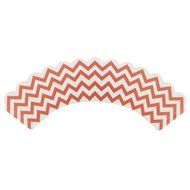 AllyDrew Standard Size Chevron Cupcake Wrappers (Set of 20), Orange N17