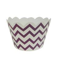 AllyDrew Standard Size Chevron Cupcake Wrappers (Set of 20), Orange N20