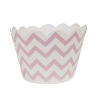 AllyDrew Standard Size Chevron Cupcake Wrappers (Set of 20), Orange N23