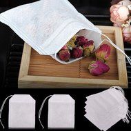 Gosear 100 PCS Disposable Tea Bag Drawstring Seal Filter Tea Bag 5.5 x 7cm N2