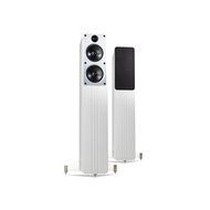 Q Acoustics Concept 40 Floorstanding Speaker Pair (Gloss White) + QED Silver Anniversary XT Speaker Cable Pair... N2