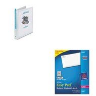 KITAVE05711AVE5267 - Value Kit - Avery Easy Peel Laser Address Labels (AVE5267) and Avery Economy View Binder...