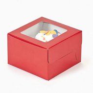 Dozen Red Cupcake Boxes