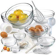 Anchor Hocking 10-piece Clear Mixing Bowl Set, Comes Complete To Bake, Serve and Store, Dishwasher Safe N3