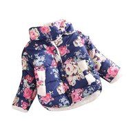 Kig Coat,Laimeng Kids Child Girl Flowers Coat Jackets Winter Thick Top Waistcoat Clothes Coat (3T, Beige) N5