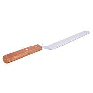 1 Pcs Cake Decorating Baking Spatulas, Blade with Wooden Handle, Stainless Steel,25cm/10inch by Crqes N3