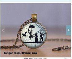 Peter Pan Clock Necklace or Peter Pan Key Ring Peter Pan pendant Peter Pan jewelry