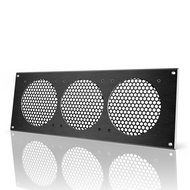 AC Infinity Black Ventilation Grill 18", for PC Computer AV Electronic Cabinets, also mounts three 120mm Fans