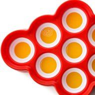 Glantop(TM) Safe Mini Mold Silica Gel Set of 9 Moulds Red N5