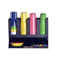 BonNoces Black Acrylic Coffee Condiment Organizer Cups Holder Dispenser for Lids and Cups with Same Size Four... N2