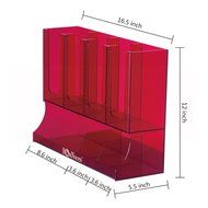 BonNoces Black Acrylic Coffee Condiment Organizer Cups Holder Dispenser for Lids and Cups with Same Size Four... N4