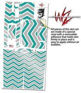 Zig Zag Teal and Gray - Decal Style Vinyl Skin fits Keurig K10 Mini Plus Coffee Makers (KEURIG NOT INCLUDED) N2