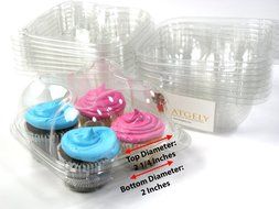 Katgely Cupcake Boxes Cupcake Containers 4 Pack Cupcake, Set of 10 N3