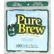Pure Brew #4 Cone Coffee Fiters - 100 Ct.