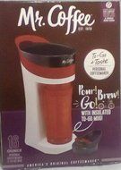 Mr. Coffee Pour! Brew! Go! 16-Ounce Personal Coffee Maker with Insulated TO-GO mug, Candy Apple Red, BVMC-MLRD