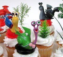 TURBO 14 Piece Birthday CUPCAKE Topper Set Featuring TURBO Figures and Decorative Themed Accessories, Figures... N6